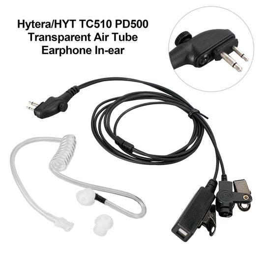 Cuffie con tubo d'aria acustico PTT Fit per HYT TC-518 TC-580 TC-600 TC-610 TC-618