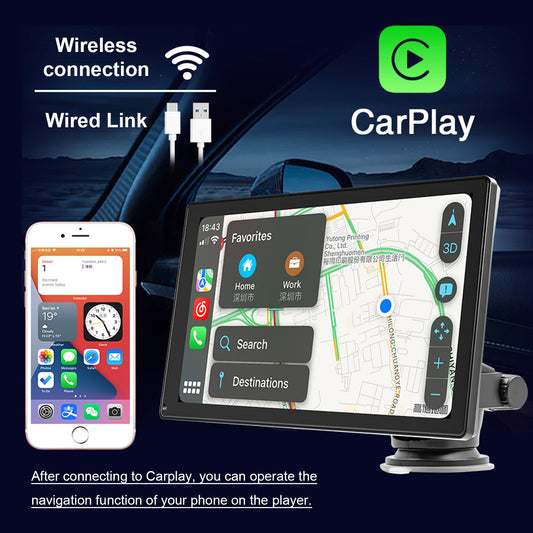 Lettore MP5 per auto da 9" Apple Carplay/Android Auto Auto Radio Bluetooth 4 Fotocamera LED