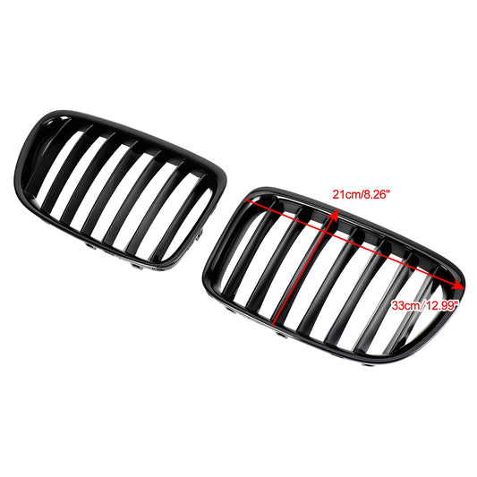 BMW X1 E84 2009-2014 SUV Nero Lucido Front Hood Reni Griglia Griglia