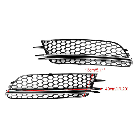 Audi A6 4G C7 2012-2015 2 pezzi griglia per paraurti anteriore con cornice per fendinebbia