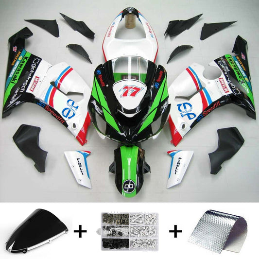 Amotopart Kawasaki 2005-2006 ZX6R 636 WEI Con un kit di vendita a logo colorato