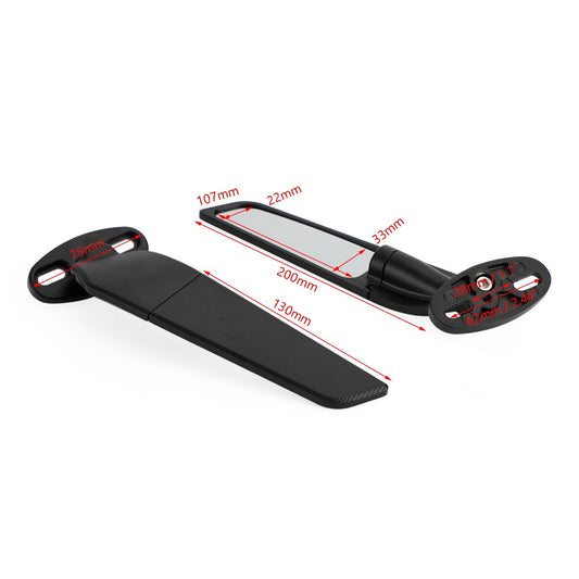 Specchietti retrovisori regolabili per alette per Honda RVT1000R VTR1000 SP 2000-2006 Generico