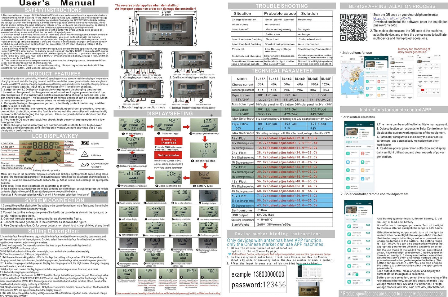60A MPPT AUTO Dual USB Wind Solar Hybrid Charge Controller Caricabatterie 12V-60V