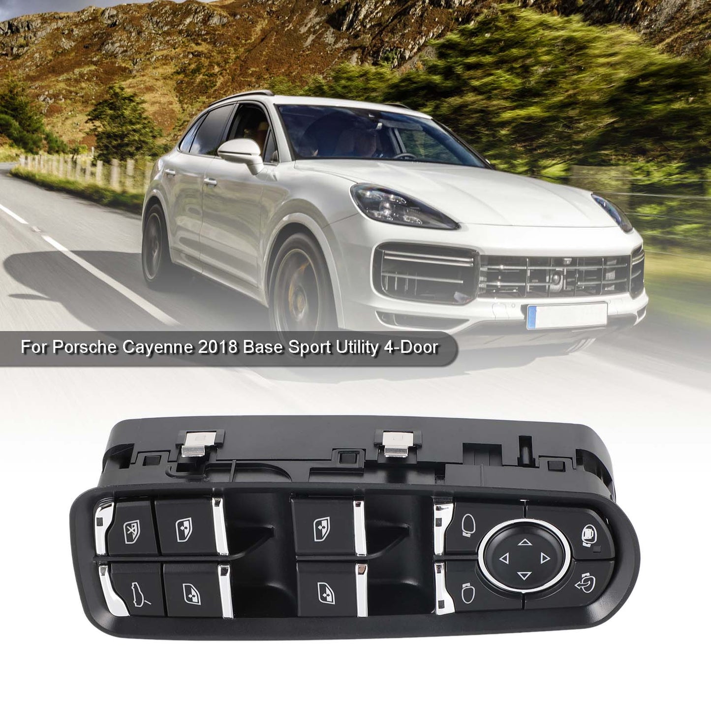 Interruttore elettrico per finestrino anteriore per Porsche Macan 2015-2018 7PP959858 Generico