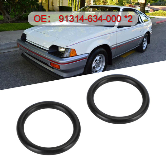 2 x Set O-ring per tubo di collegamento refrigerante 91314-634-000 per Honda Civic CRX Accord Generic