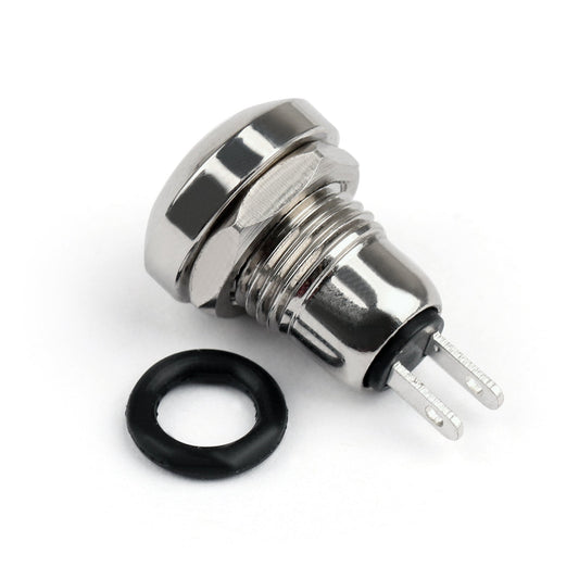 1 Pz 8mm Mini 1NO 2Pin Metallo Momentaneo Interruttore a Pulsante 3A/250V Per Auto/Barca