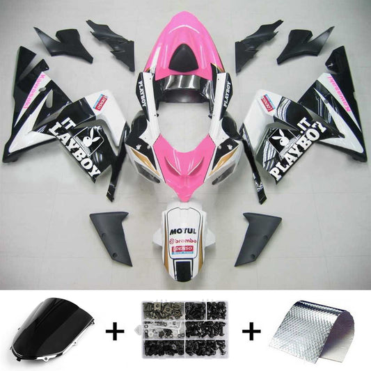 Amotopart Kawasaki 2004-2005 ZX10R Black Pink Playboy Kit