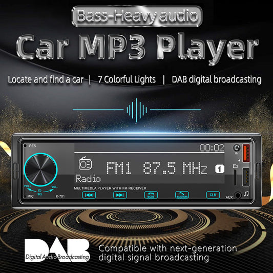 2.5D touch screen 1DIN Bluetooth Stereo Radio FM Lettore MP3 per auto con DAB