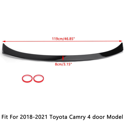 Spoiler posteriore nero lucido per Toyota Camry LE SE XSE XLE 2018-2024 generico