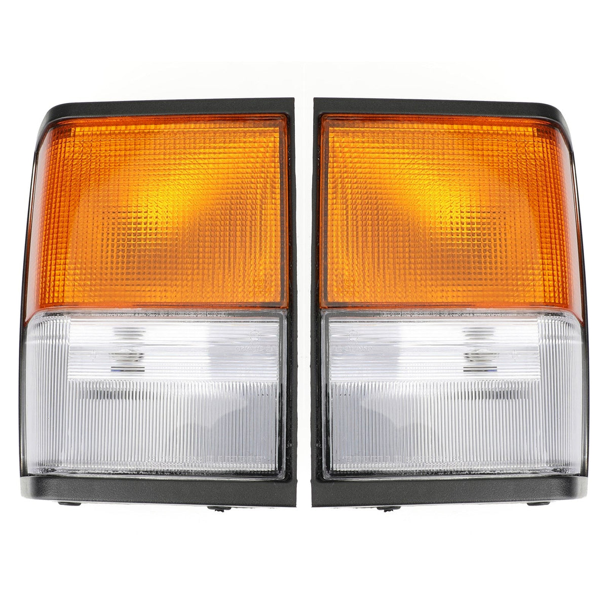 PRC8949 + PRC8950 Fanali Angolari Trasparenti Nuovi, Frecce Angolari per Land Rover Range Rover Classic Anni 1987-1995