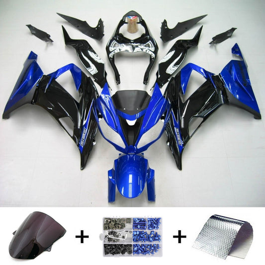 Amotopart Kawasaki 2013-2018 ZX6R 636 Kit di rivestimento blu nero