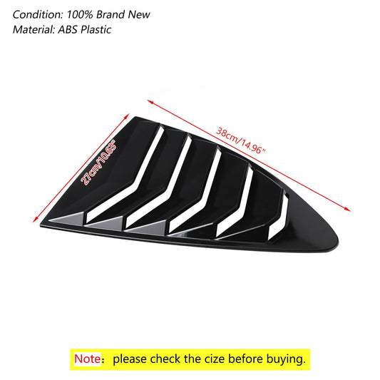 Feritoia per finestrino laterale nero lucido per 2013-2018 Scion FRS BRZ Toyota 86 GT86 generico