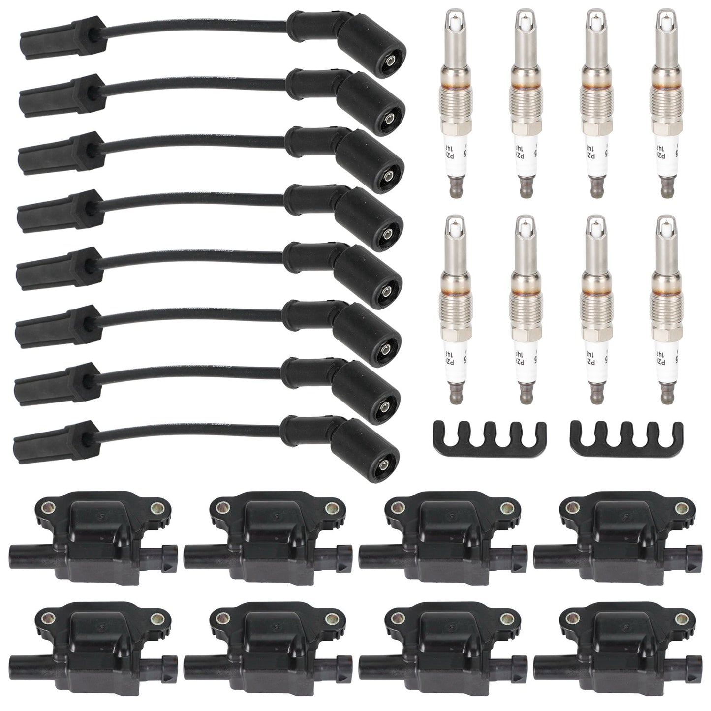 8 PZ Silverado 1500 Tahoe GMC Piazza Bobina di Accensione + Candela + Fili 12611424 8125706160 D510C E893 UF-413 UF413 12570616