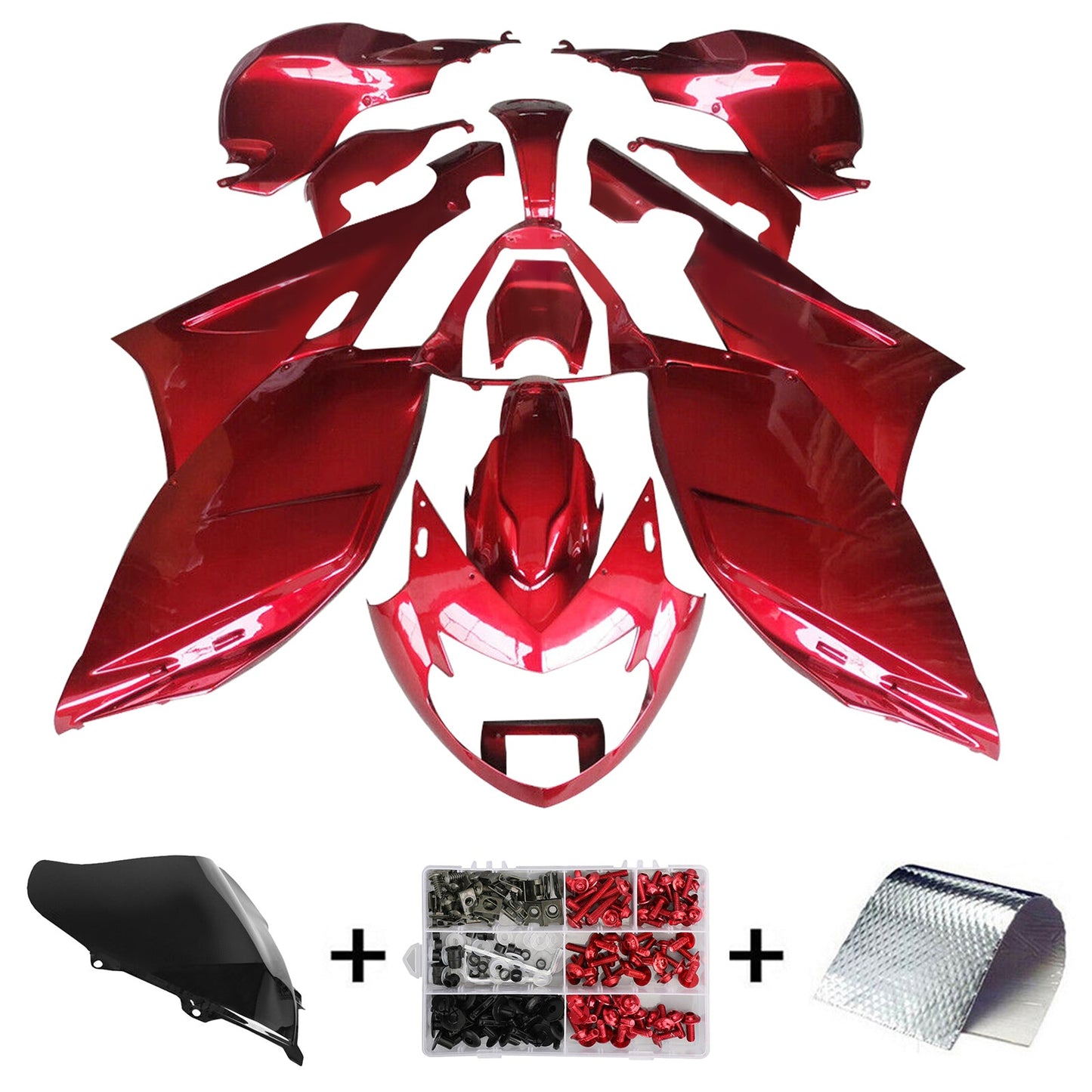 Amotopart Kit carena BMW K1200S 2005-2010 Carrozzeria Plastica ABS
