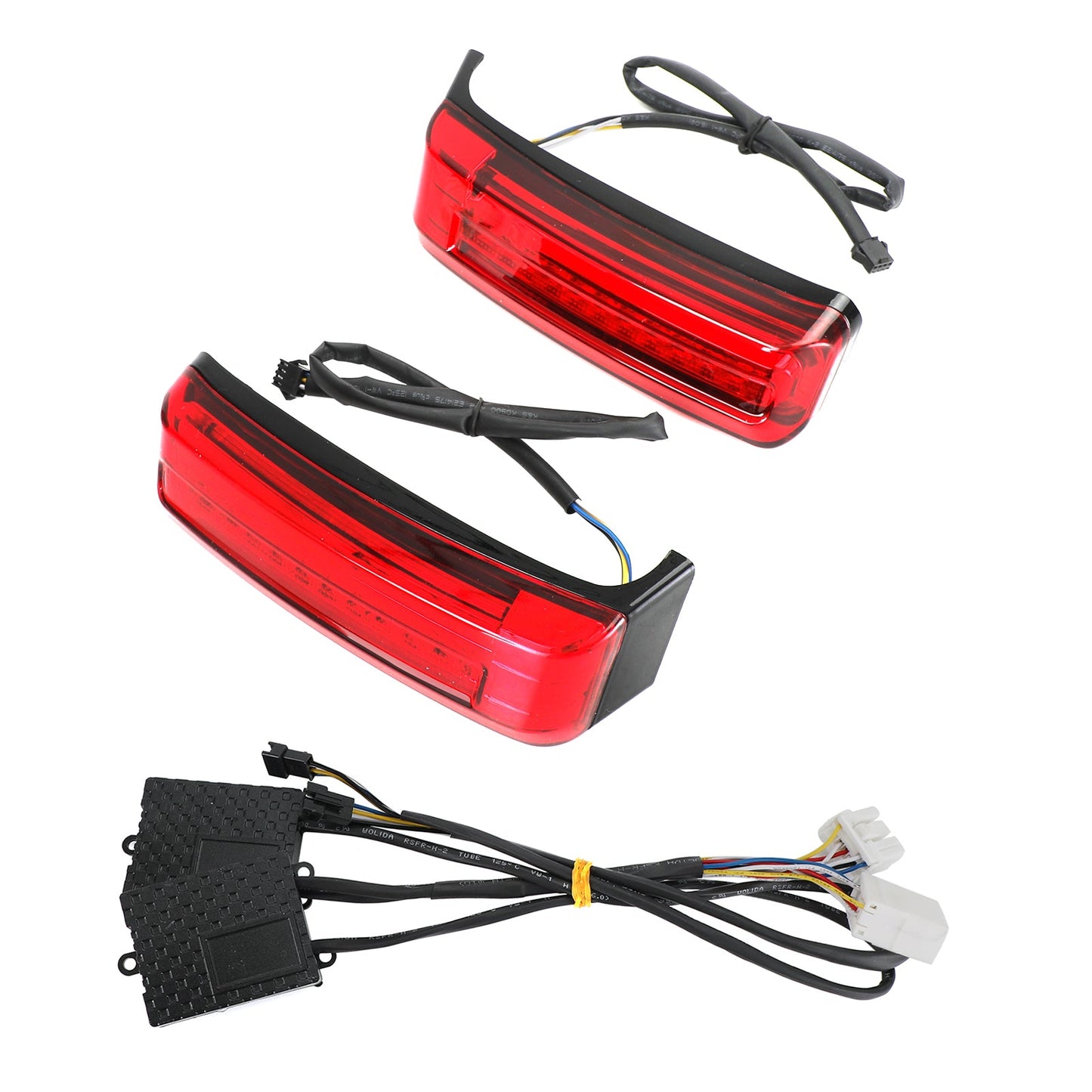 LED Bisaccia Borse da sella Run Brake Turn Lamp Lights Per Touring 1996-2013 Generico