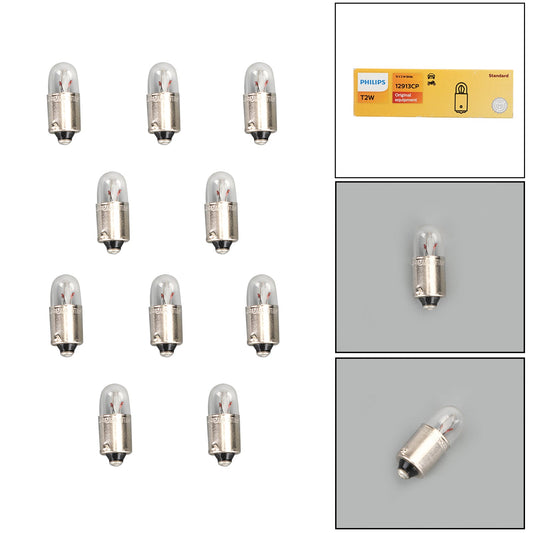 PHILIPS Lampade per Auto 12V 2W BA9s 12913CP 10 Pezzi