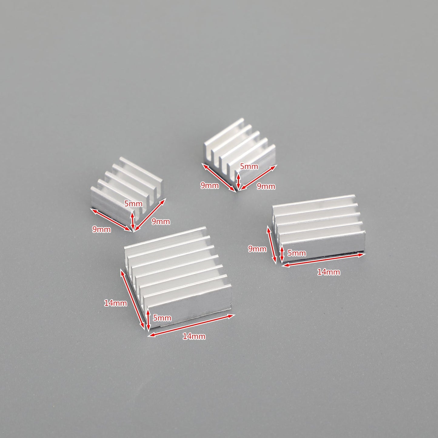 Kit di raffreddamento del radiatore del dissipatore di calore in alluminio con adesivo 16PCS Raspberry Pi 4B