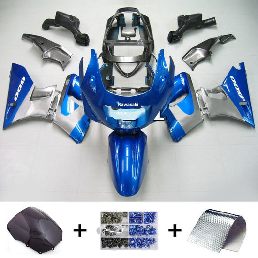 Amotopart Kawasaki ZZR400 1993-2007/ZZR600 1998-2003 Blue Sliver Fearing Kit