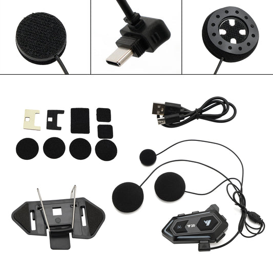Casco auricolare Bluetooth auricolare lettore wireless universale Y20 per moto