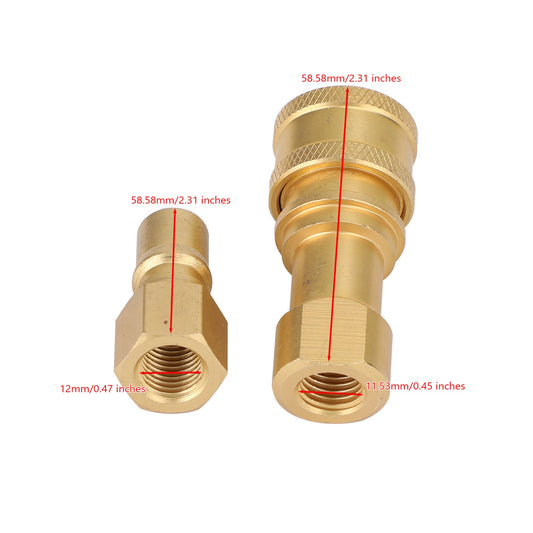 1 set 1/4" NPT ISO 7241-B raccordi idraulici a sgancio rapido/accoppiatori in ottone