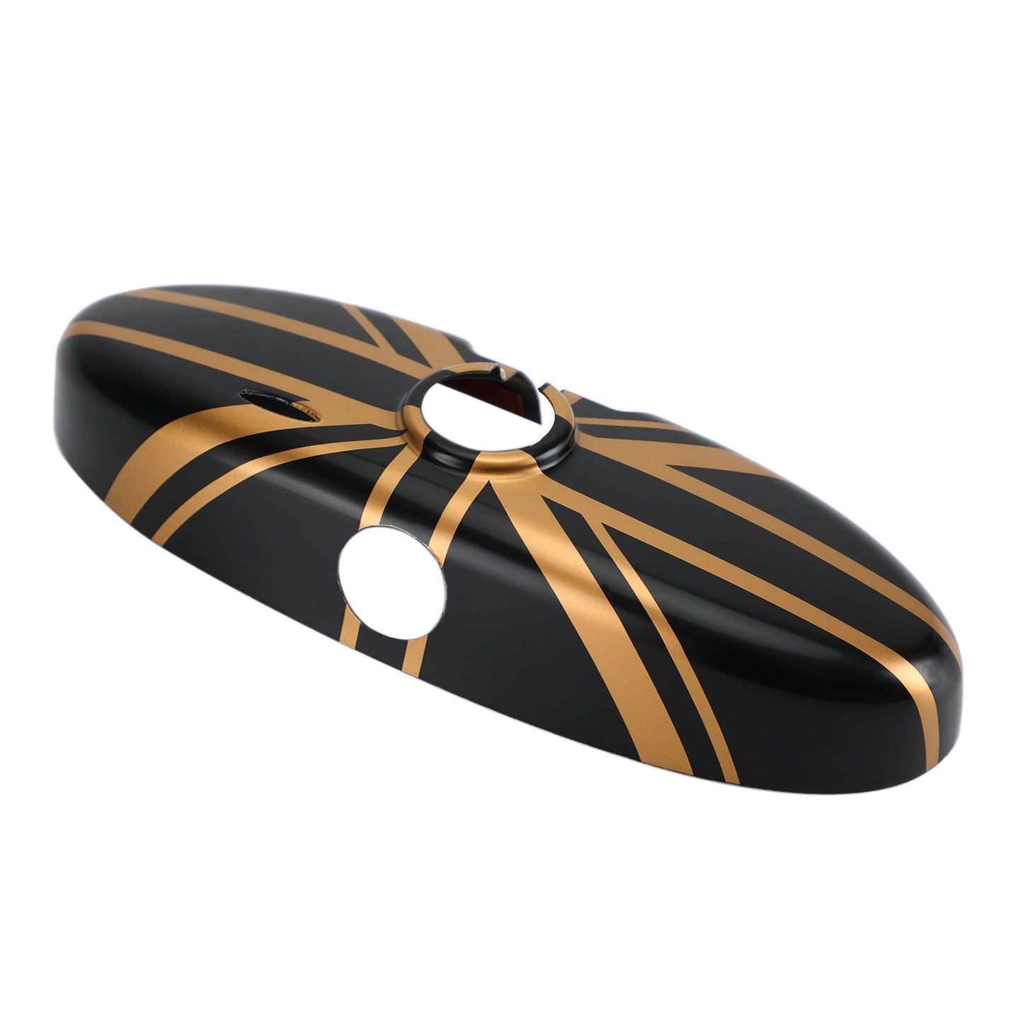 Copertura per specchietto retrovisore Union Jack UK Flag per MINI Cooper R55 R56 R57 Nero/Oro Generico