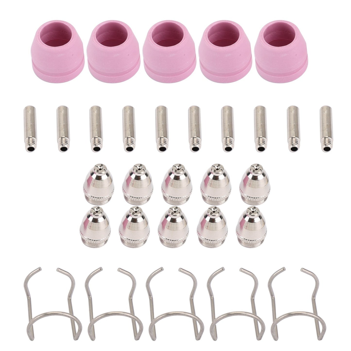 Areyourshop 30Pc AG-60 SG-55 Plasma Cutter Torch Consumabili Punte degli elettrodi Guida allo scudo