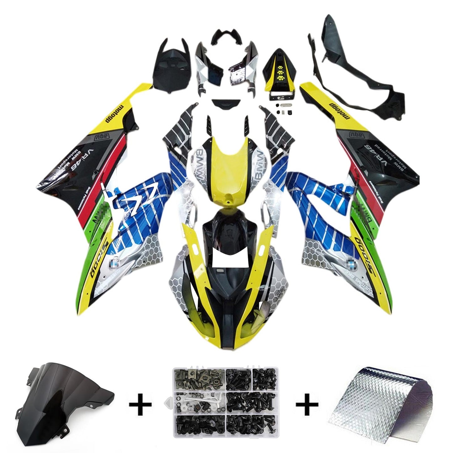 Amotopart BMW S1000RR 2017-2018 Kit Carenatura Carrozzeria Plastica ABS