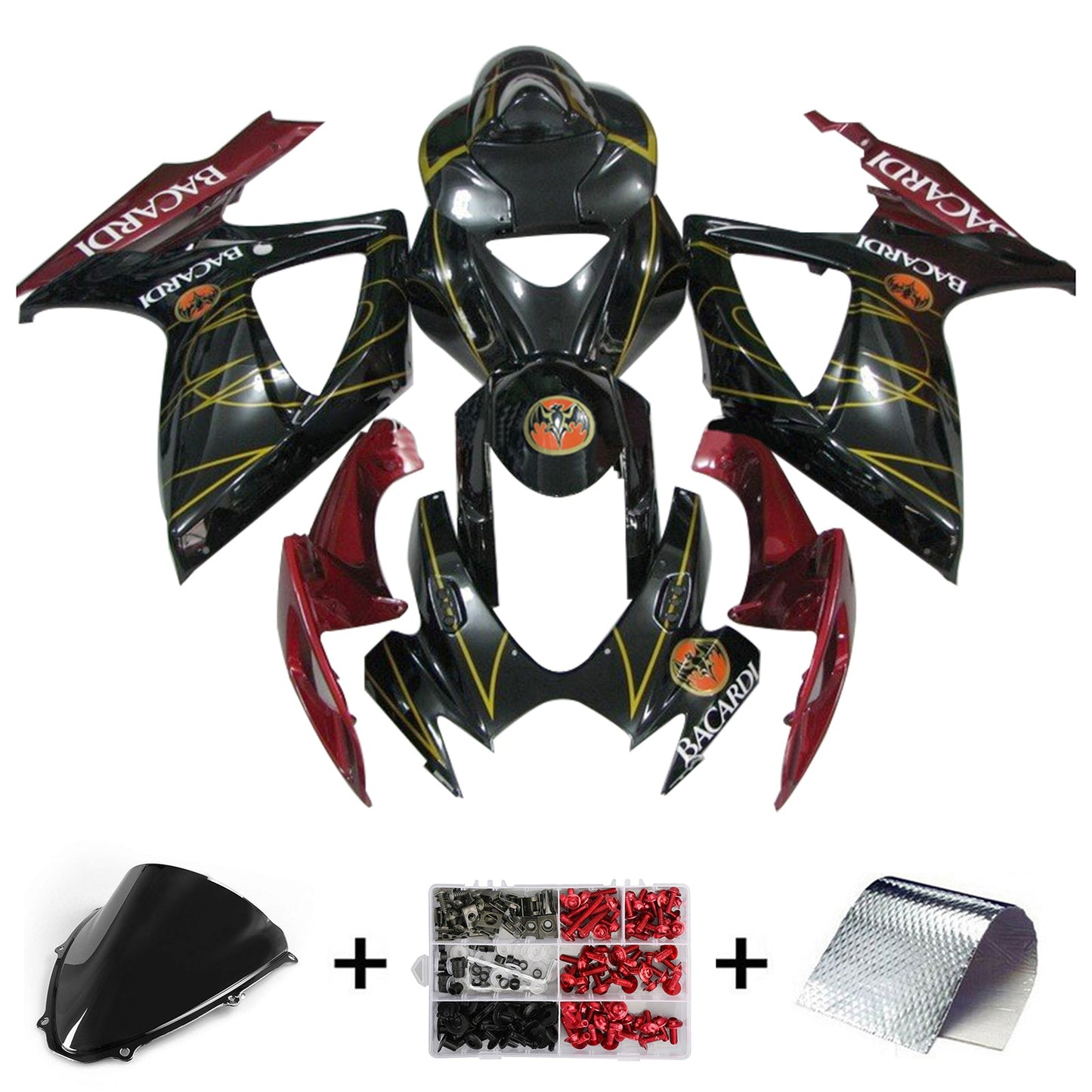 Kit carena iniezione Suzuki GSXR 600/750 K6 2006-2007 Carrozzeria in plastica ABS