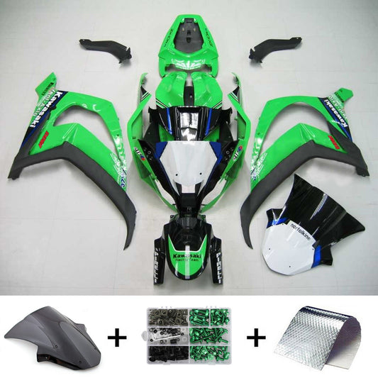Amotopart Kawasaki ZX10R 2011-2015 kit di rivestimento verde nero