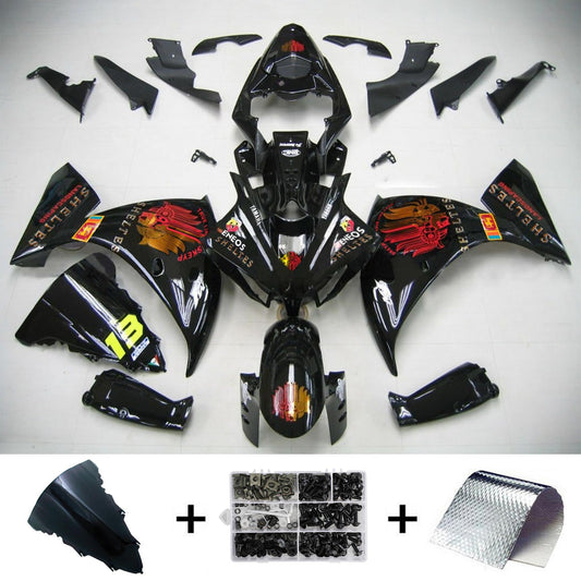 Amotopart Yamaha 2012-2014 YZF 1000 R1 Kit di rivestimento nero