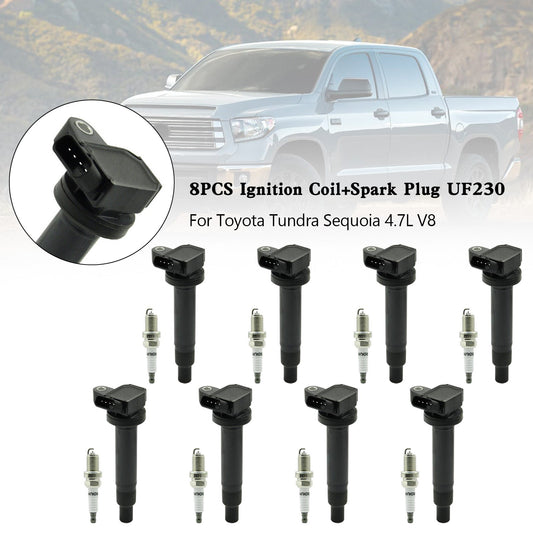 2001-2009 Toyota Sequoia Tundra 4.7L 8PCS Bobina di accensione + Candela UF230
