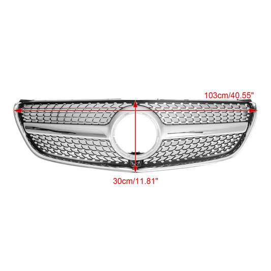 Griglia anteriore superiore a diamante per Mercedes Benz Classe V W447 2014-03.2019