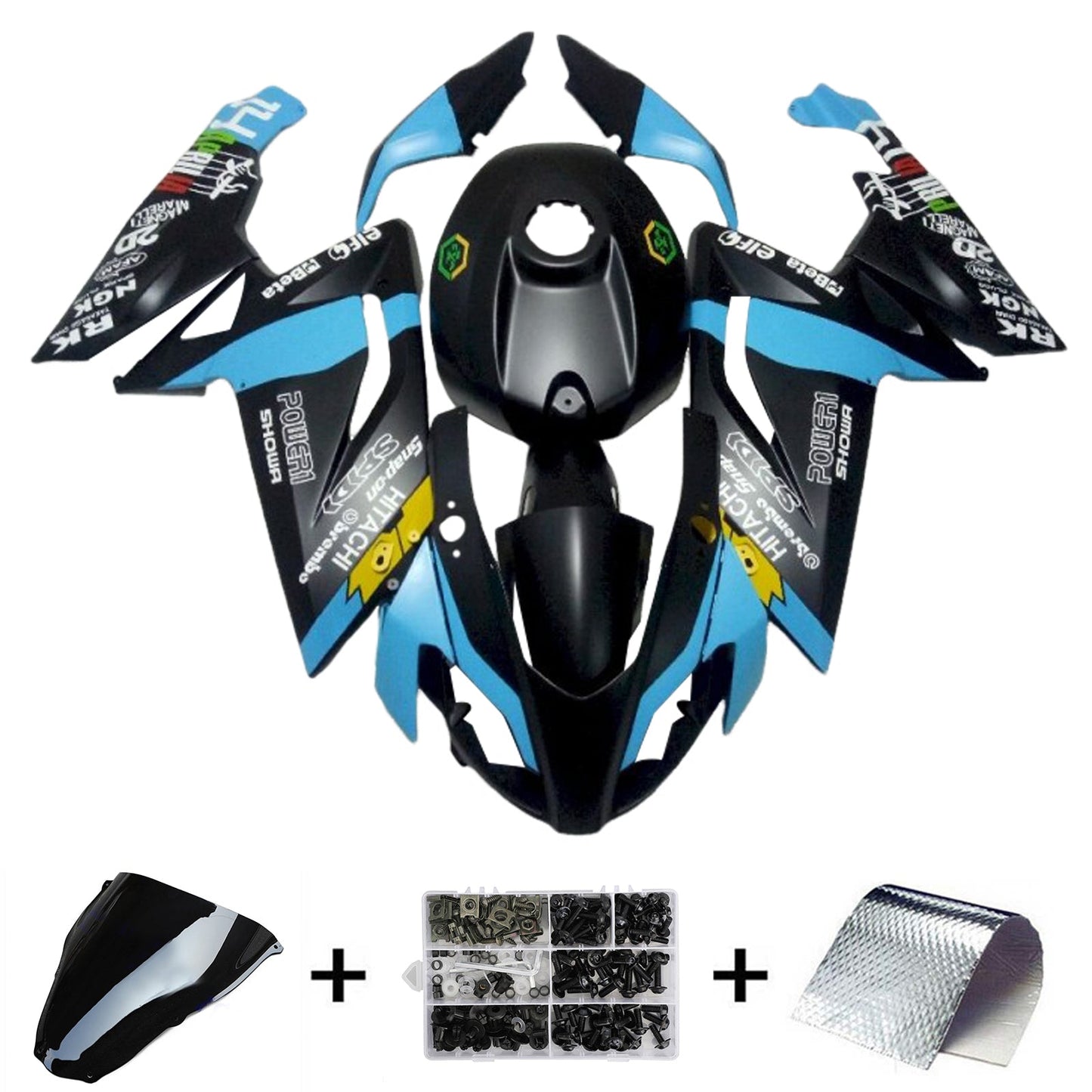 Amotopart Aprilia RS125 2006-2011 Kit Carena Carrozzeria Plastica ABS
