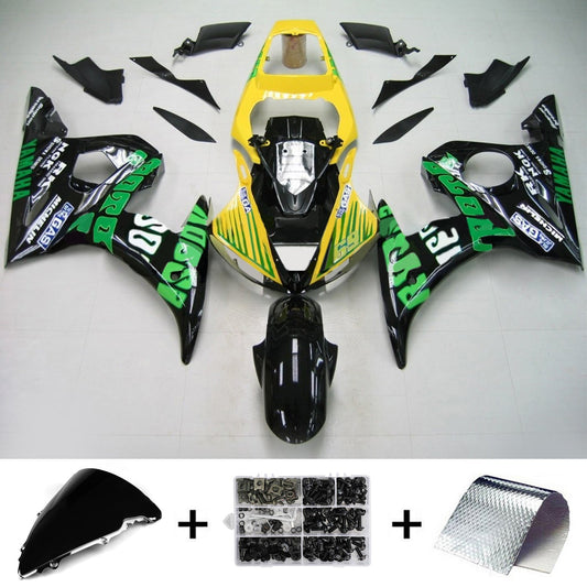 Amotopart Yamaha YZF 600 R6 2005 Kit di rivestimento nero