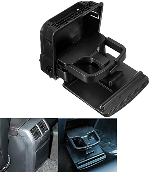 Portabicchieri console centrale bracciolo posteriore per VW Jetta Gti MK5 Golf MK6 nero generico