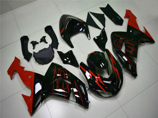 Amotopart Kawasaki ZX10R 2006 2007 Iniezione Traffico rosso Plastica nera