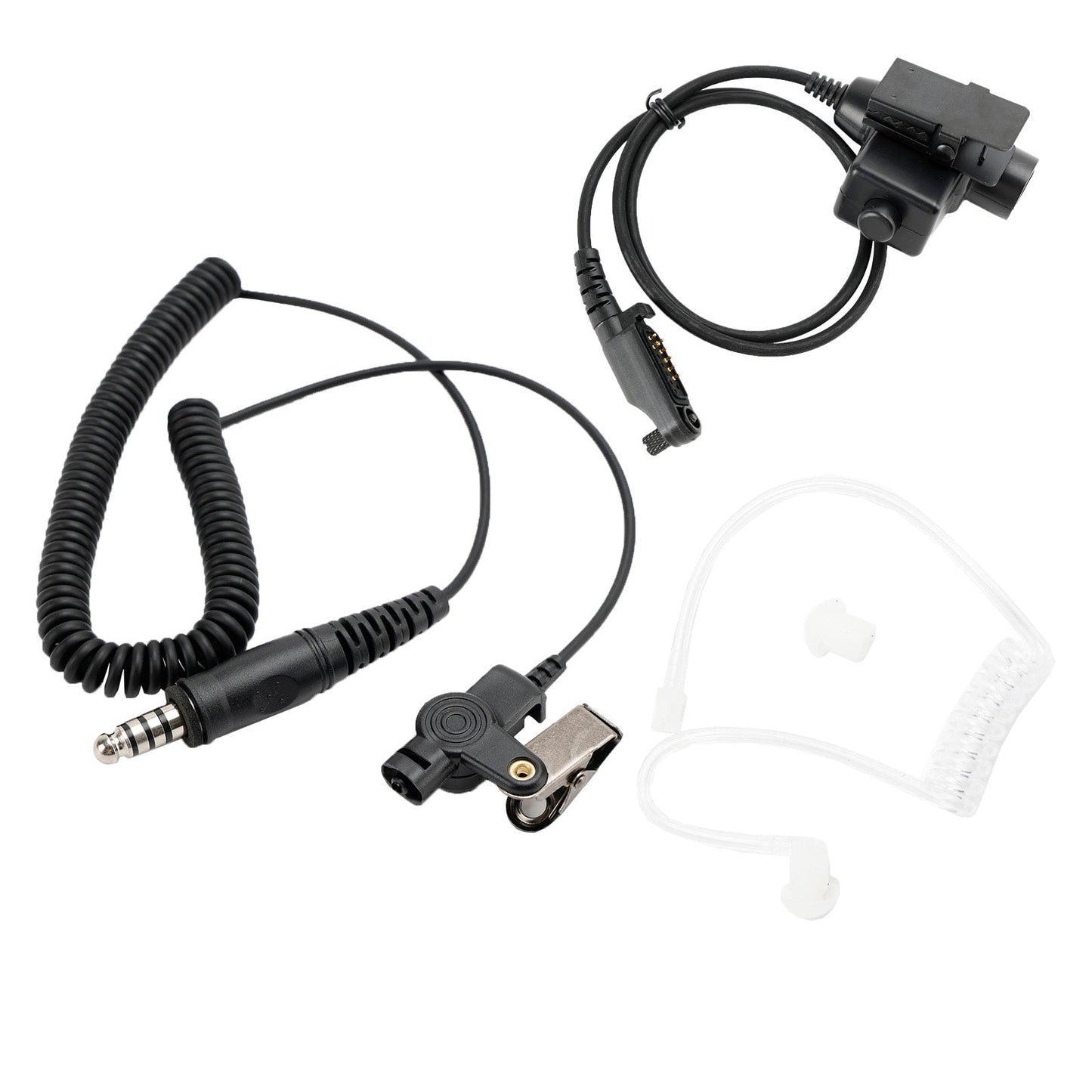 Per HYT PD680 PD685 X1E X1P 6-Pin U94 PTT 7.1-A3 Cuffia a tubo trasparente singolo