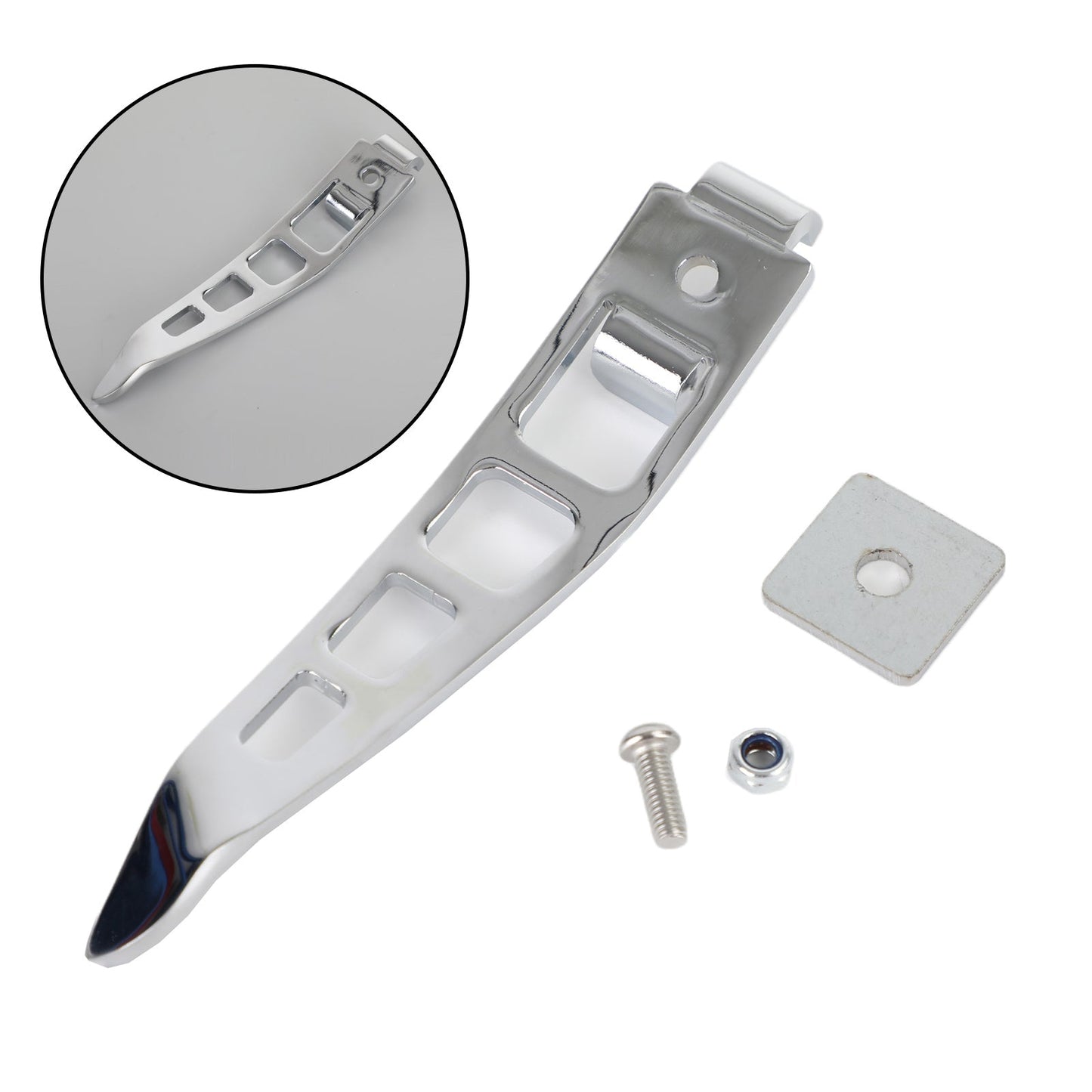 Estensione cavalletto cavalletto moto cromato adatta per Harley Dyna Glide 93-17 Generico