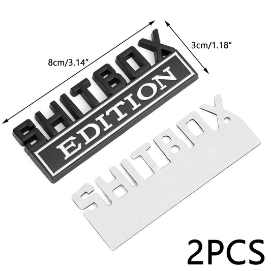 2pc Shitbox Edition Emblem Decal Badge Adesivi per Ford Chevr Car Truck #C Generico