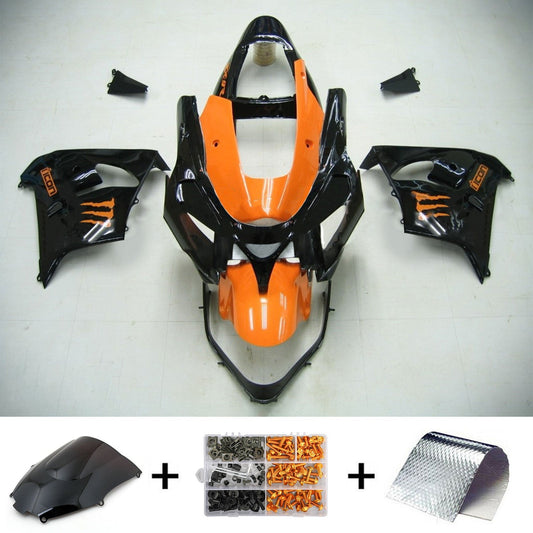 Amotopart Kawasaki 2002-2003 ZX9R Kit di spostamento arancione arancione