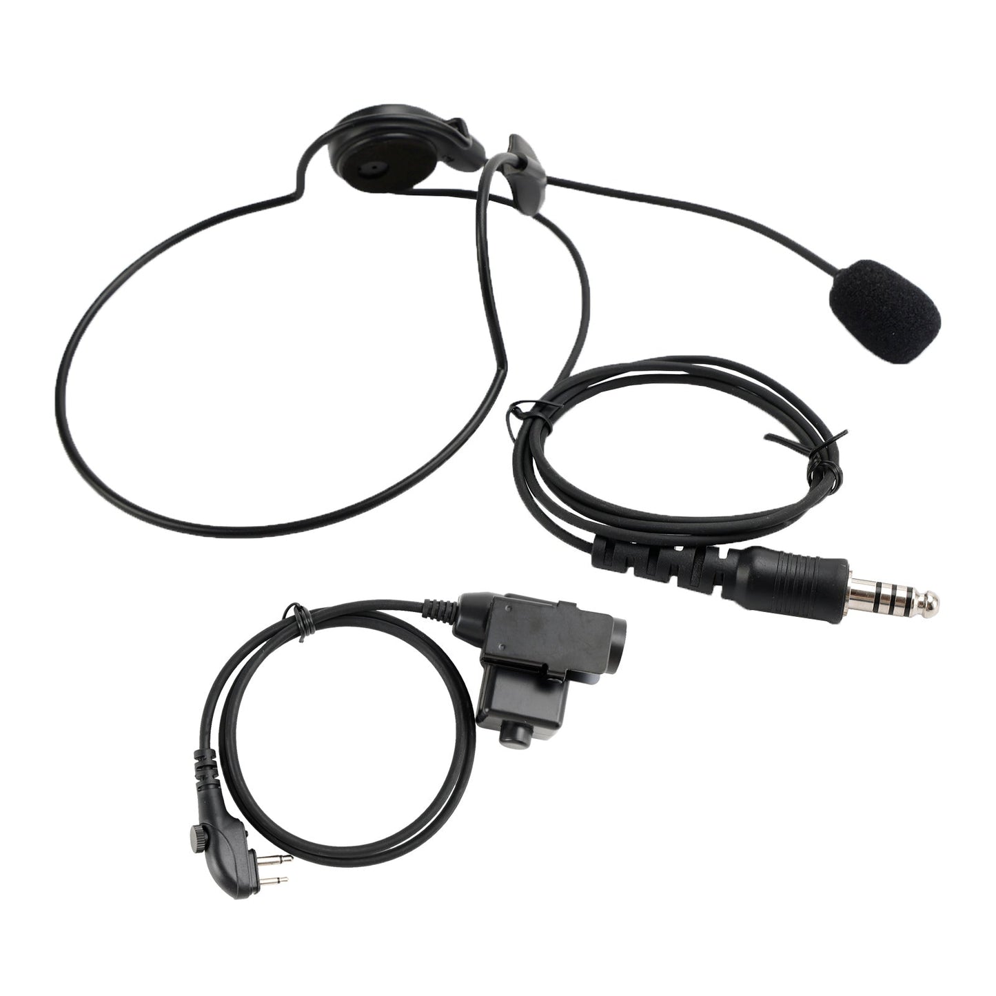 7.1-C7 Cuffia tattica con presa per montaggio posteriore 6 pin U94 PTT per HYT TD500 TD510 TD520
