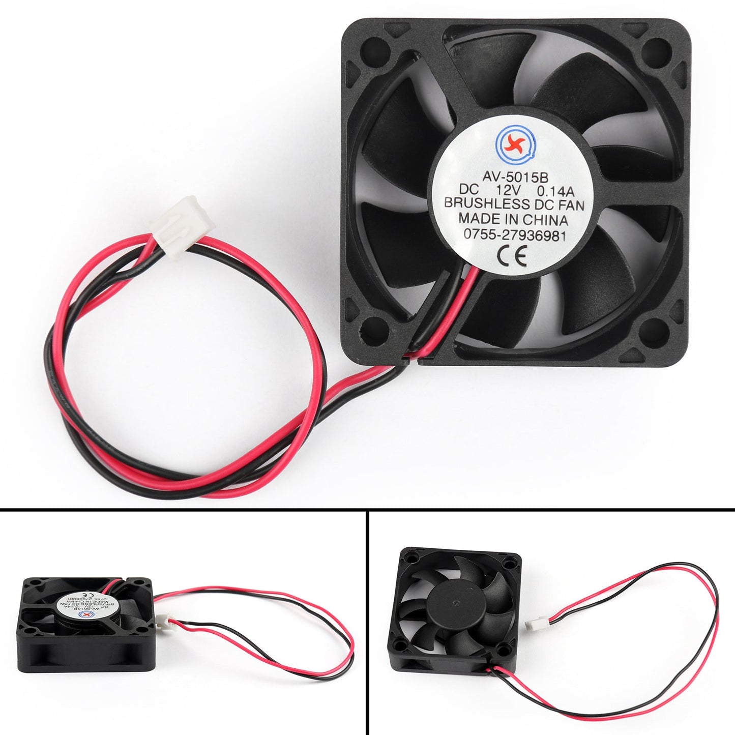 1Pcs DC Brushless Raffreddamento PC Ventola Del Computer 12V 5015B 50x50x15mm 0.14A 2 Spille Filo