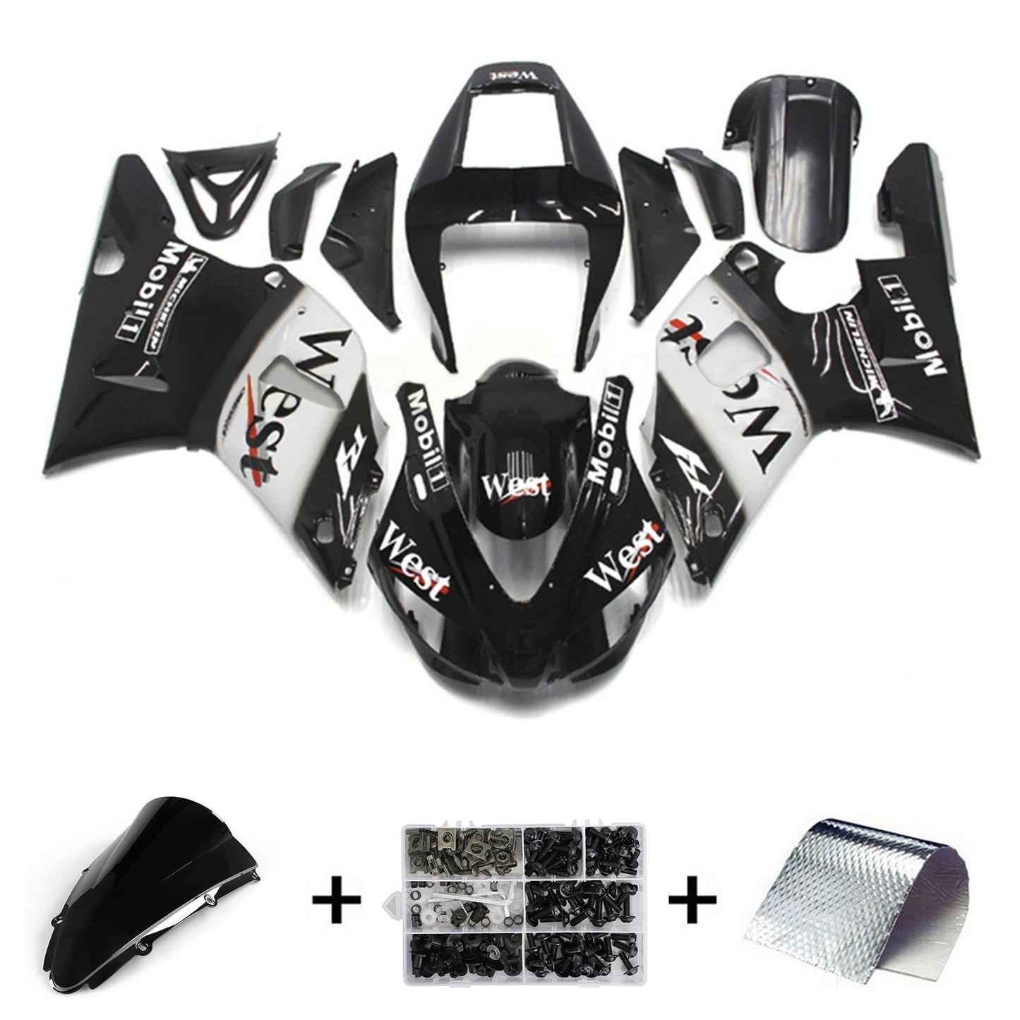 Amotopart Yamaha YZF 1000 R1 2000-2001 Kit Carena Carrozzeria Plastica ABS