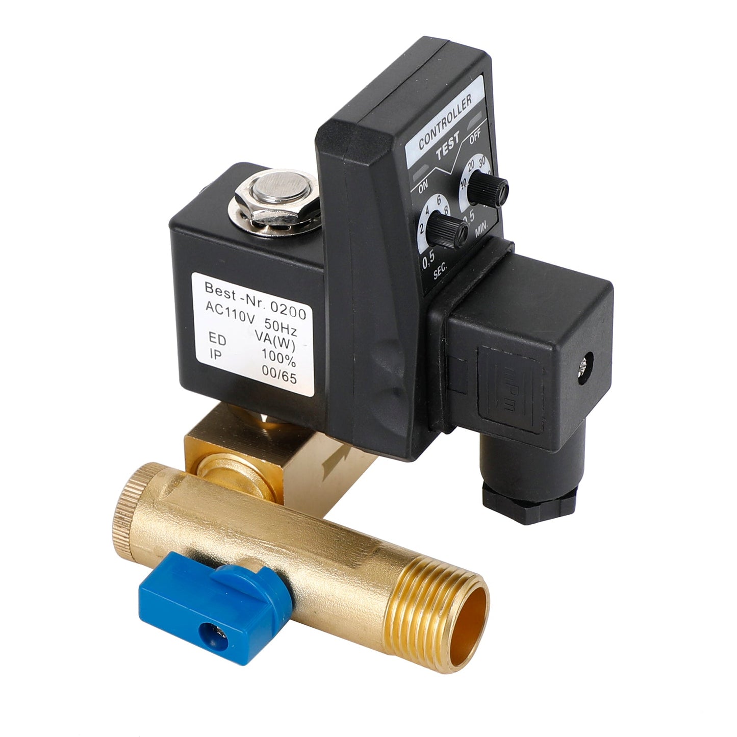 Valvola di scarico automatico della condensa del compressore d"aria temporizzato elettronico automatico da 1/2".