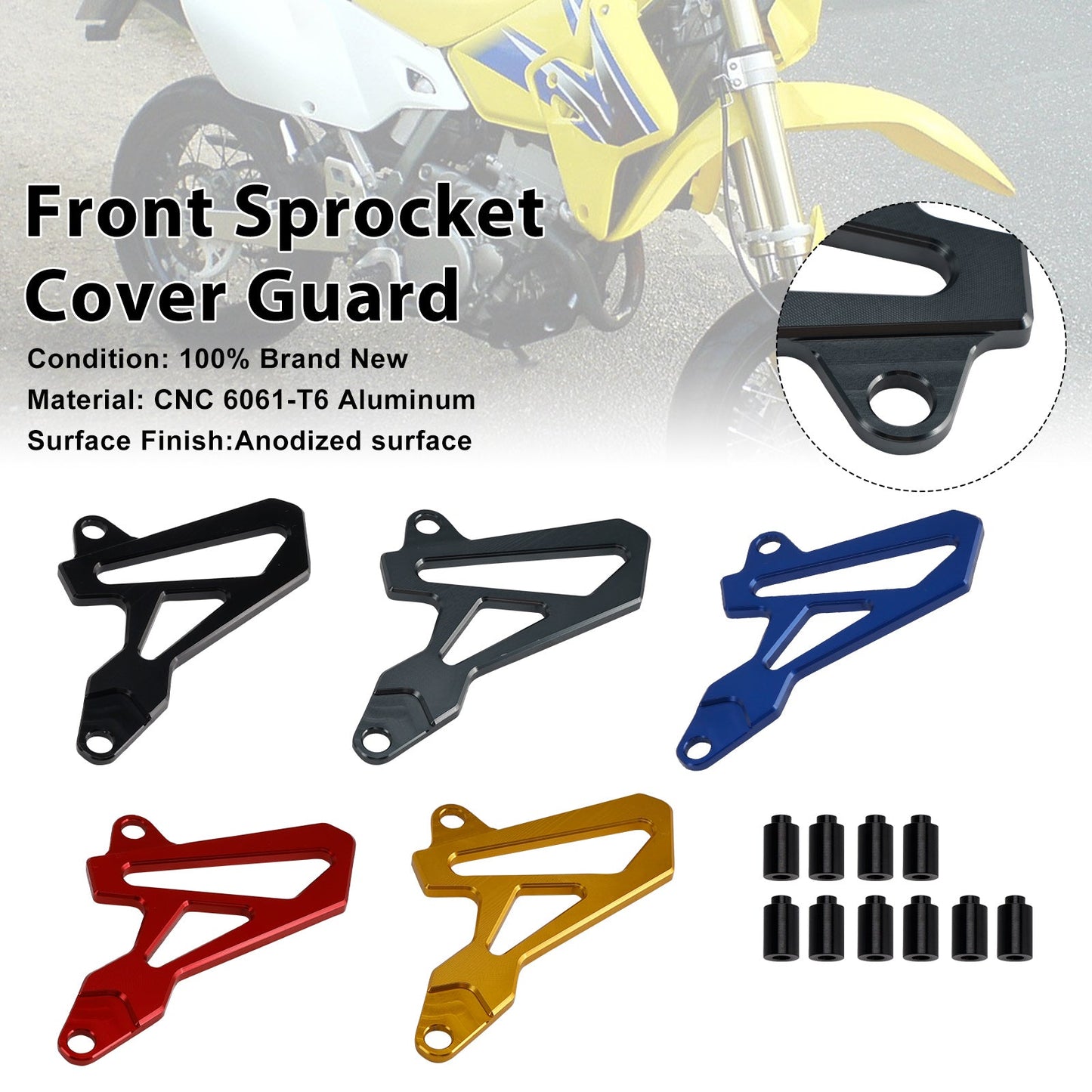 Protezione coperchio pignone anteriore per Suzuki DR-Z400SM 2000-2024 DRZ400/S/E