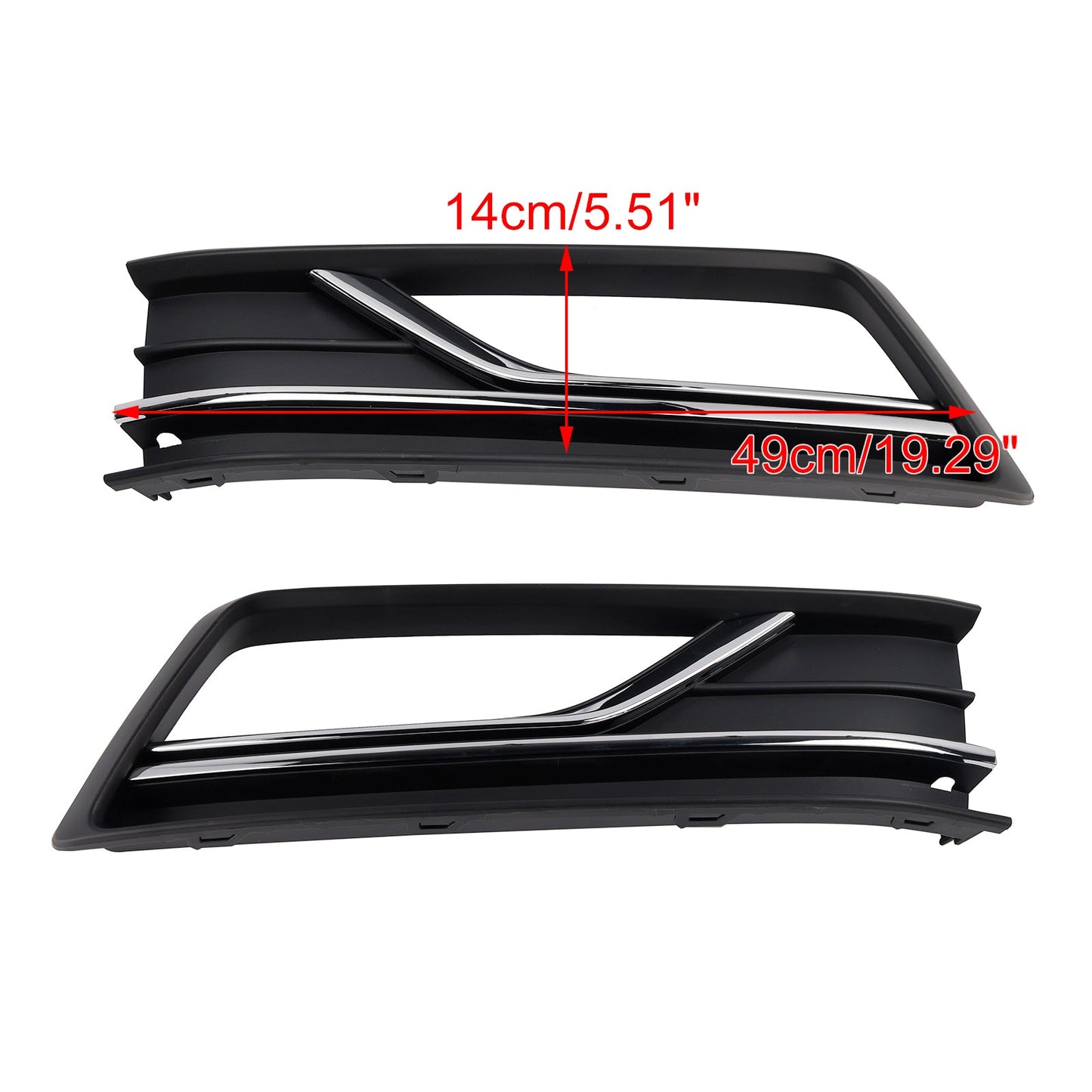 2 pezzi Copertura griglia fendinebbia per VW Passat B8 NMS (auto USA) 2016-2018