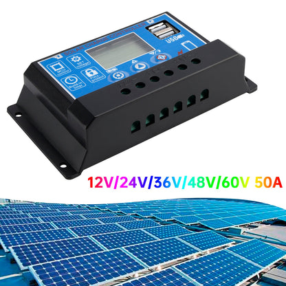 Regolatore solare PWM 12V-60V Visualizzazione corrente Controllo luce solare stradale 0V Avvio