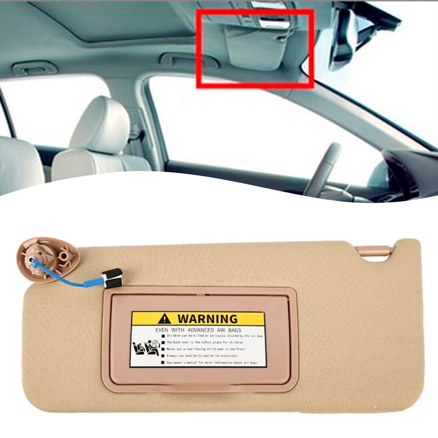 Visiera parasole lato guidatore sinistra beige Honda Accord 2008-2017 83280TA5A51ZA