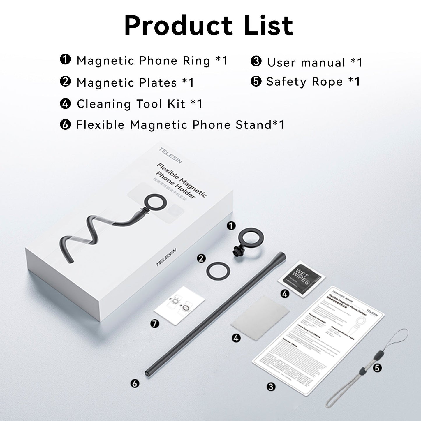 Supporto per smontaggio rapido con ventosa magnetica flessibile, supporto fisso per avvolgimento telecamera