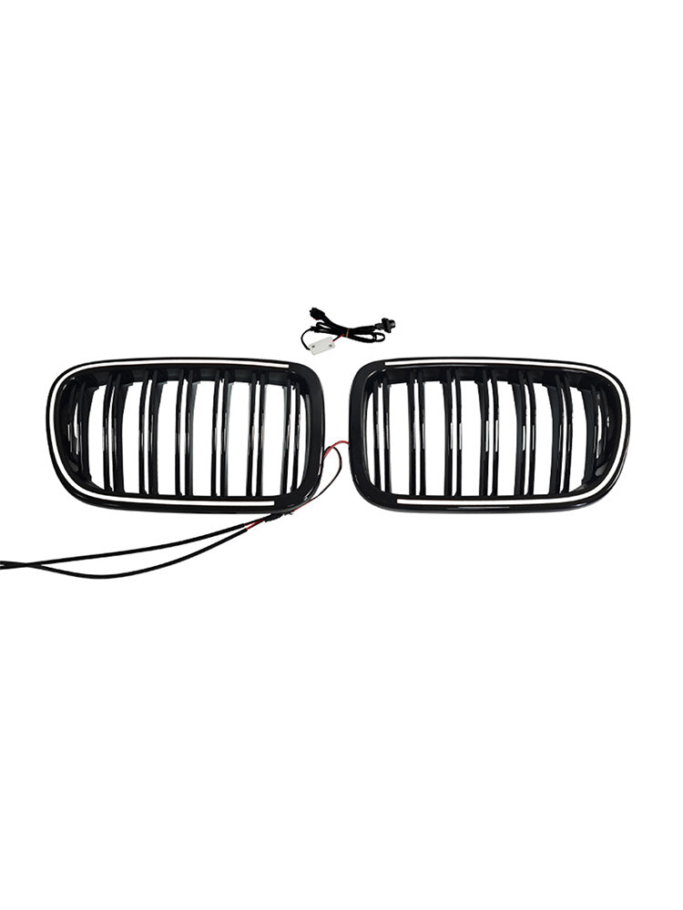 Griglia anteriore a doppio rene nera per paraurti, compatibile con BMW X3 F25 2011-2014.